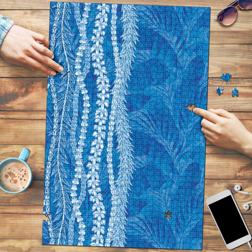Hawaii Prince Kuhio Puzzle Blue Hawaiian Lau Maia With Leis LT05 Blue - Polynesian Pride