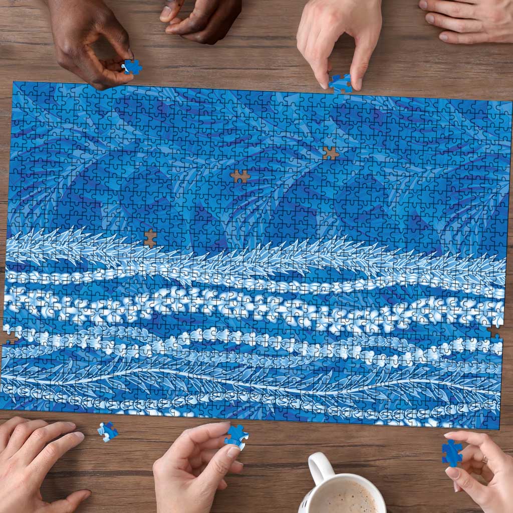 Hawaii Prince Kuhio Puzzle Blue Hawaiian Lau Maia With Leis