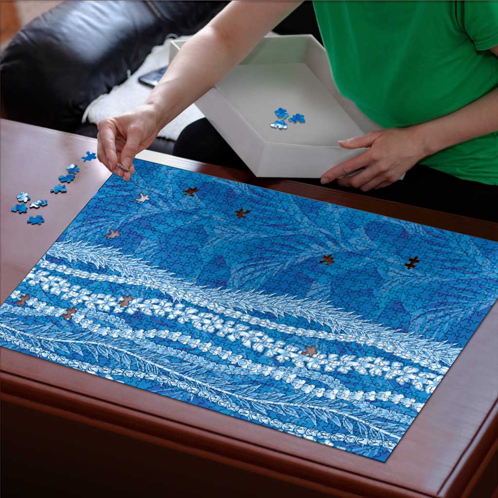 Hawaii Prince Kuhio Puzzle Blue Hawaiian Lau Maia With Leis