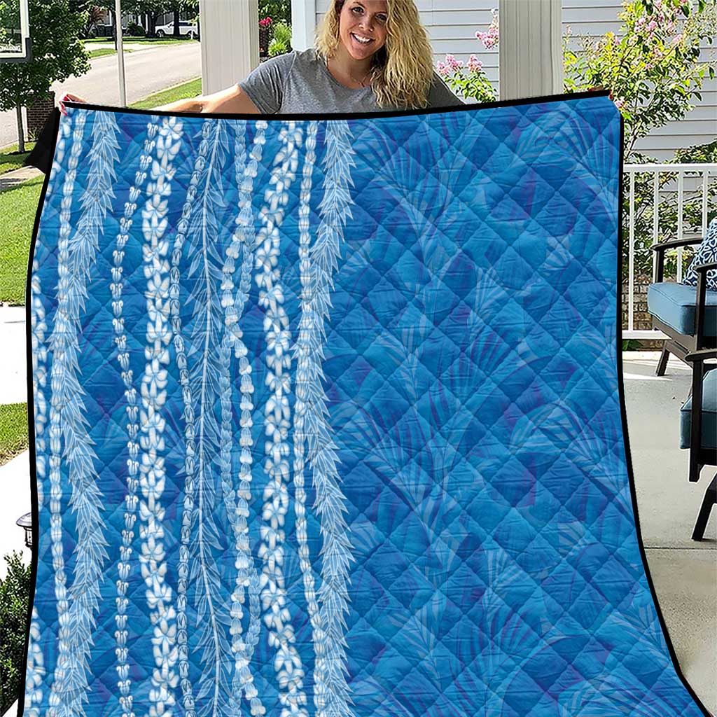 Hawaii Prince Kuhio Quilt Blue Hawaiian Lau Maia With Leis