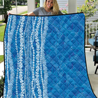 Hawaii Prince Kuhio Quilt Blue Hawaiian Lau Maia With Leis