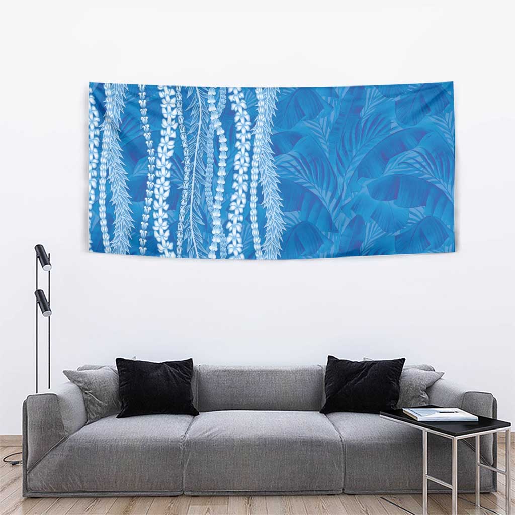 Hawaii Prince Kuhio Tapestry Blue Hawaiian Lau Maia With Leis