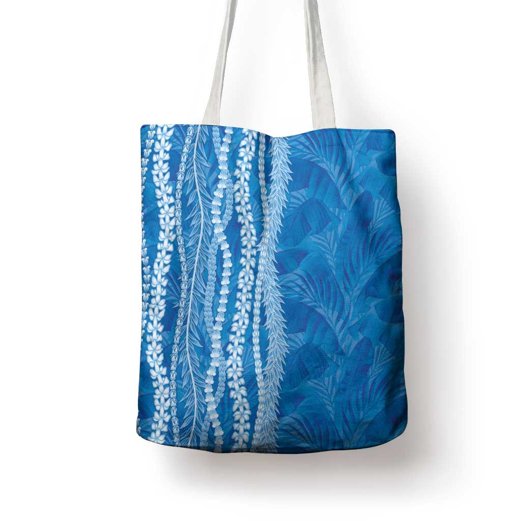Hawaii Prince Kuhio Tote Bag Blue Hawaiian Lau Maia With Leis