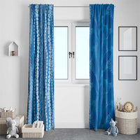 Hawaii Prince Kuhio Window Curtain Blue Hawaiian Lau Maia With Leis