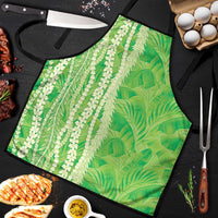 Hawaii Prince Kuhio Apron Lime Green Hawaiian Lau Maia With Leis LT05 Green - Polynesian Pride