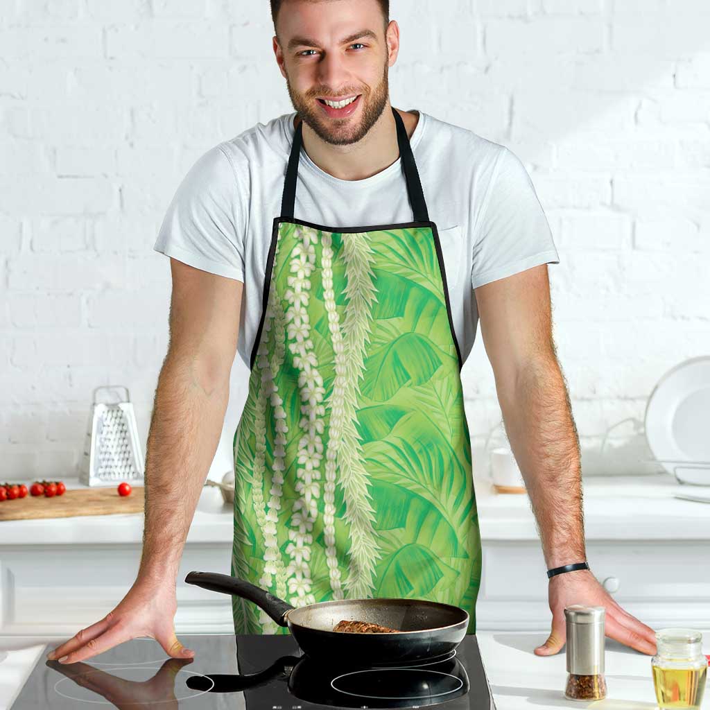 Hawaii Prince Kuhio Apron Lime Green Hawaiian Lau Maia With Leis LT05 - Polynesian Pride