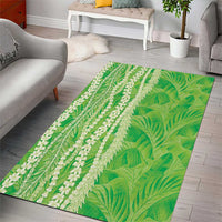 Hawaii Prince Kuhio Area Rug Lime Green Hawaiian Lau Maia With Leis LT05 - Polynesian Pride