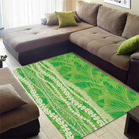 Hawaii Prince Kuhio Area Rug Lime Green Hawaiian Lau Maia With Leis LT05 - Polynesian Pride