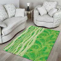 Hawaii Prince Kuhio Area Rug Lime Green Hawaiian Lau Maia With Leis LT05 - Polynesian Pride