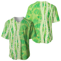 Hawaii Prince Kuhio Baseball Jersey Lime Green Hawaiian Lau Maia With Leis