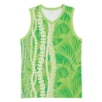 Hawaii Prince Kuhio Basketball Jersey Lime Green Hawaiian Lau Maia With Leis