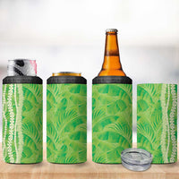 Hawaii Prince Kuhio 4 in 1 Can Cooler Tumbler Lime Green Hawaiian Lau Maia With Leis LT05 - Polynesian Pride