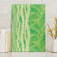 Hawaii Prince Kuhio Canvas Wall Art Lime Green Hawaiian Lau Maia With Leis LT05 Without Frame Green - Polynesian Pride
