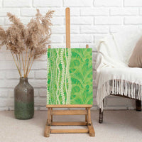 Hawaii Prince Kuhio Canvas Wall Art Lime Green Hawaiian Lau Maia With Leis LT05 - Polynesian Pride