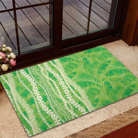 Hawaii Prince Kuhio Rubber Doormat Lime Green Hawaiian Lau Maia With Leis LT05 - Polynesian Pride
