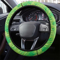Hawaii Prince Kuhio Steering Wheel Cover Lime Green Hawaiian Lau Maia With Leis