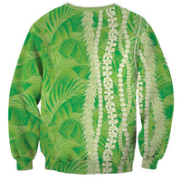 Hawaii Prince Kuhio Sweatshirt Lime Green Hawaiian Lau Maia With Leis LT05 - Polynesian Pride