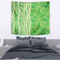 Hawaii Prince Kuhio Tapestry Lime Green Hawaiian Lau Maia With Leis