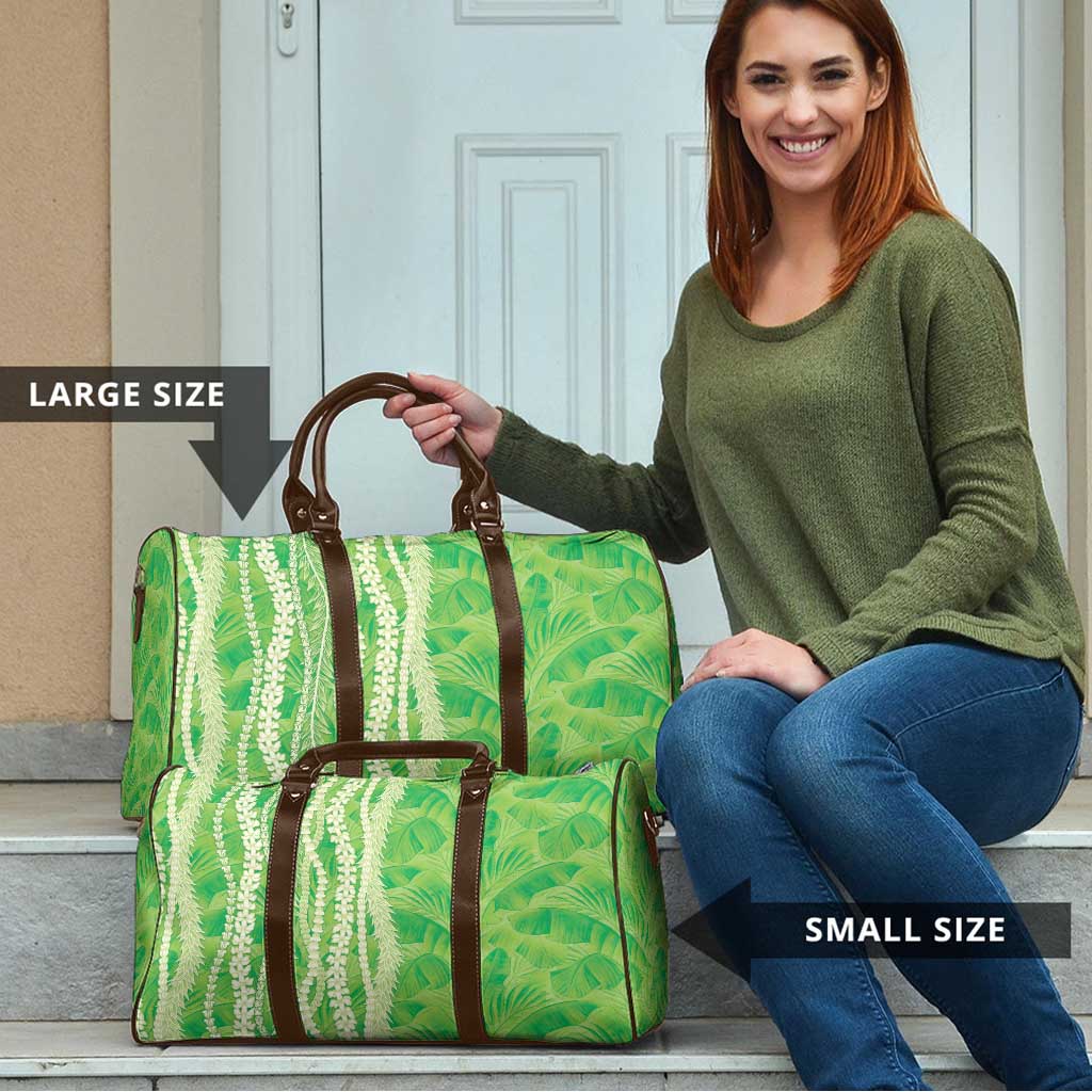 Hawaii Prince Kuhio Travel Bag Lime Green Hawaiian Lau Maia With Leis