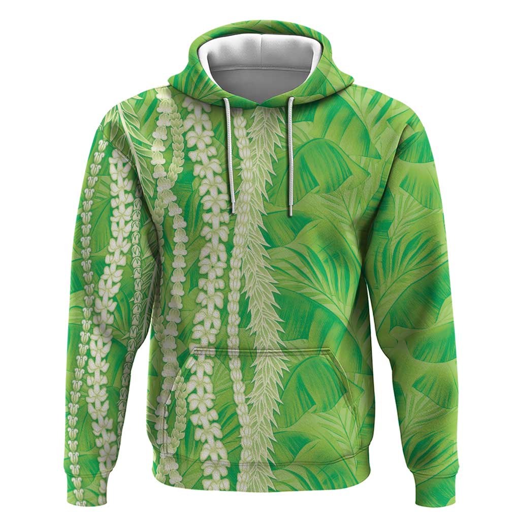 Hawaii Prince Kuhio Zip Hoodie Lime Green Hawaiian Lau Maia With Leis