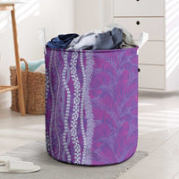 Hawaii Prince Kuhio Laundry Basket Violet Hawaiian Lau Maia With Leis
