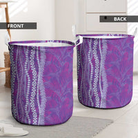 Hawaii Prince Kuhio Laundry Basket Violet Hawaiian Lau Maia With Leis