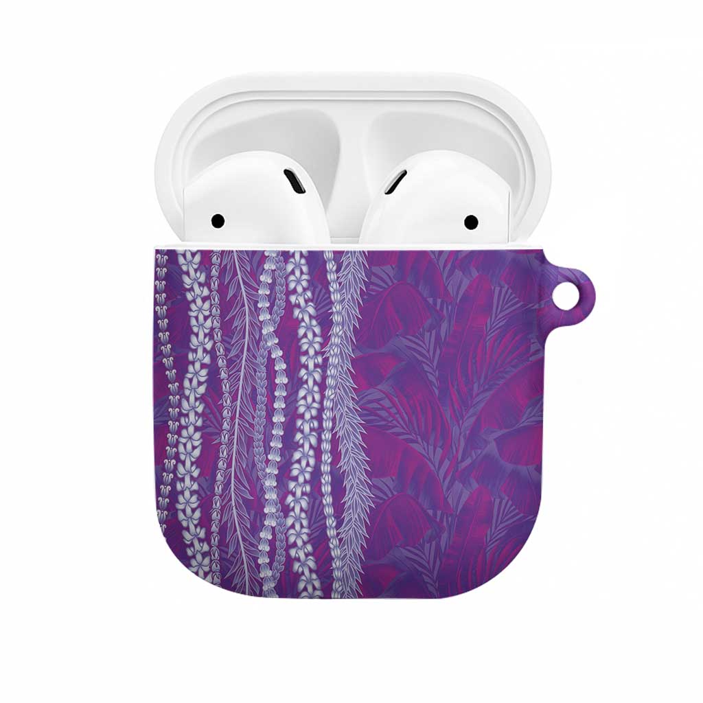 Hawaii Prince Kuhio AirPods Case Violet Hawaiian Lau Maia With Leis LT05 Violet - Polynesian Pride