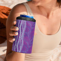 Hawaii Prince Kuhio 4 in 1 Can Cooler Tumbler Violet Hawaiian Lau Maia With Leis LT05 - Polynesian Pride