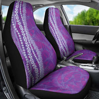 Hawaii Prince Kuhio Car Seat Cover Violet Hawaiian Lau Maia With Leis