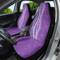 Hawaii Prince Kuhio Car Seat Cover Violet Hawaiian Lau Maia With Leis