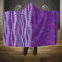 Hawaii Prince Kuhio Hooded Blanket Violet Hawaiian Lau Maia With Leis