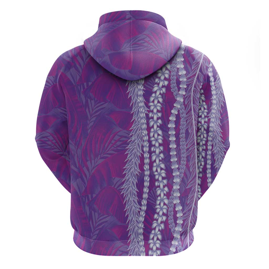 Hawaii Prince Kuhio Hoodie Violet Hawaiian Lau Maia With Leis