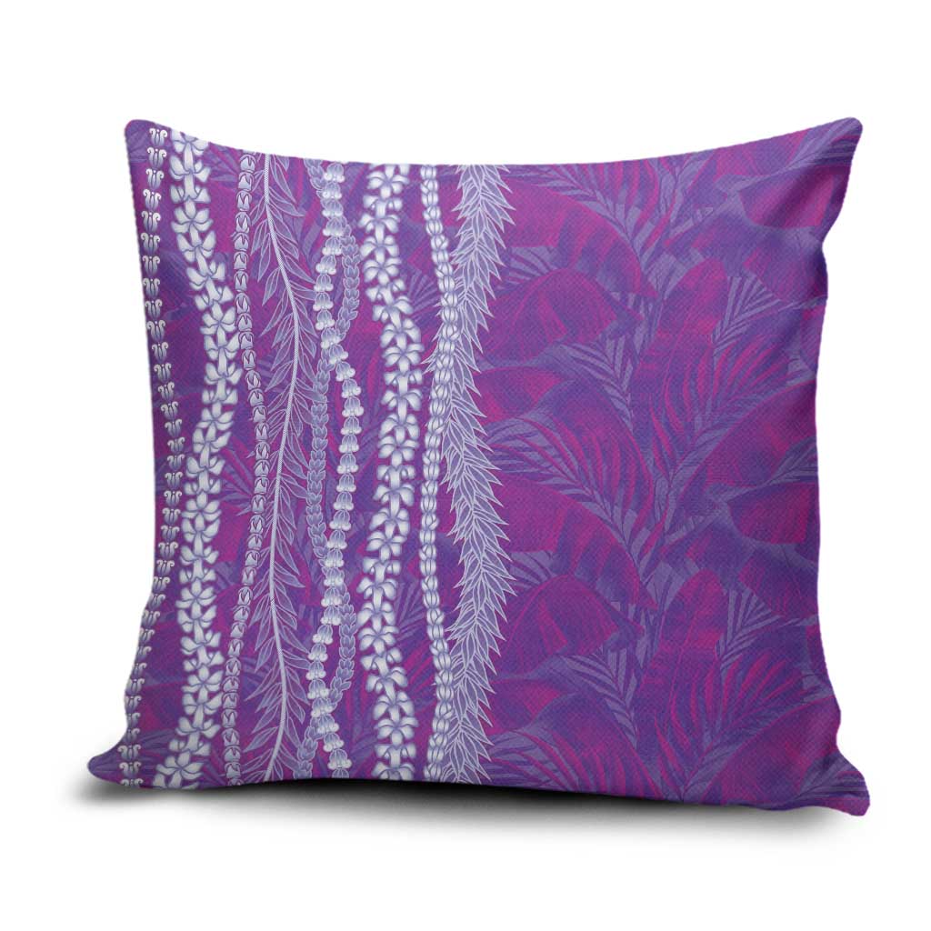 Hawaii Prince Kuhio Pillow Cover Violet Hawaiian Lau Maia With Leis LT05 Violet - Polynesian Pride