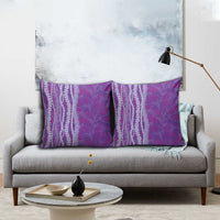 Hawaii Prince Kuhio Pillow Cover Violet Hawaiian Lau Maia With Leis LT05 - Polynesian Pride