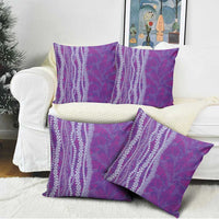Hawaii Prince Kuhio Pillow Cover Violet Hawaiian Lau Maia With Leis LT05 - Polynesian Pride