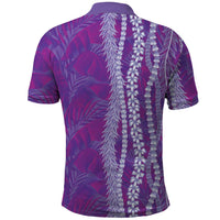Hawaii Prince Kuhio Polo Shirt Violet Hawaiian Lau Maia With Leis