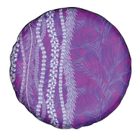 Hawaii Prince Kuhio Spare Tire Cover Violet Hawaiian Lau Maia With Leis