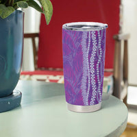 Hawaii Prince Kuhio Tumbler Cup Violet Hawaiian Lau Maia With Leis