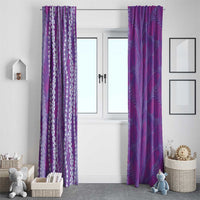 Hawaii Prince Kuhio Window Curtain Violet Hawaiian Lau Maia With Leis LT05 - Polynesian Pride