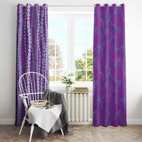 Hawaii Prince Kuhio Window Curtain Violet Hawaiian Lau Maia With Leis LT05 - Polynesian Pride