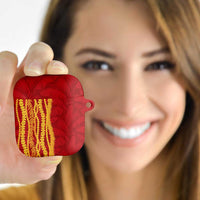Hawaii Prince Kuhio AirPods Case Red Hawaiian Lau Maia With Leis LT05 - Polynesian Pride