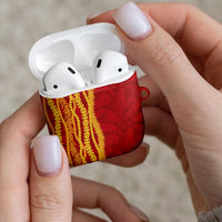 Hawaii Prince Kuhio AirPods Case Red Hawaiian Lau Maia With Leis LT05 - Polynesian Pride