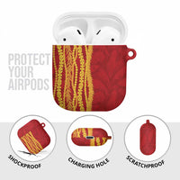 Hawaii Prince Kuhio AirPods Case Red Hawaiian Lau Maia With Leis LT05 - Polynesian Pride