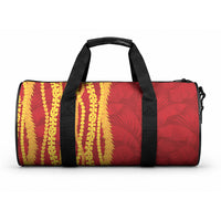Hawaii Prince Kuhio Duffle Bag Red Hawaiian Lau Maia With Leis