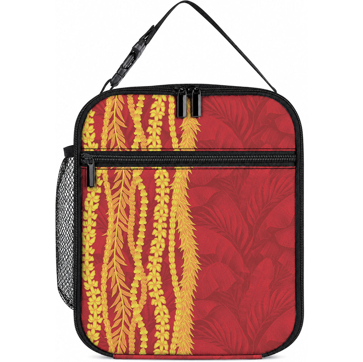 Hawaii Prince Kuhio Lunch Bag Red Hawaiian Lau Maia With Leis