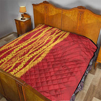 Hawaii Prince Kuhio Quilt Red Hawaiian Lau Maia With Leis