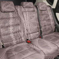 Hawaii Prince Kuhio Back Car Seat Cover Mocha Hawaiian Lau Maia With Leis