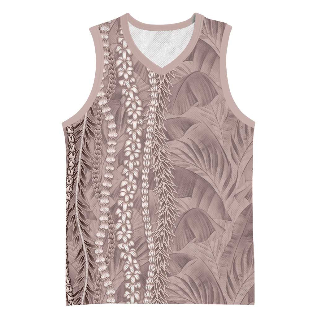 Hawaii Prince Kuhio Basketball Jersey Mocha Hawaiian Lau Maia With Leis