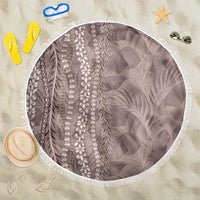 Hawaii Prince Kuhio Beach Blanket Mocha Hawaiian Lau Maia With Leis LT05 One Size 150cm Mocha - Polynesian Pride