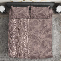 Hawaii Prince Kuhio Bedding Set Mocha Hawaiian Lau Maia With Leis